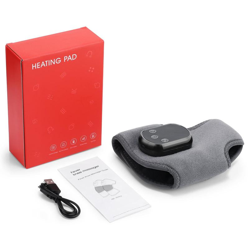 Electric Heated Foot Ankle Massager, 5 Modes Heating & 3 Modes Vibration Grey Foot Warmer, Universal for Both Left and Right Foot Massager for Women & Men