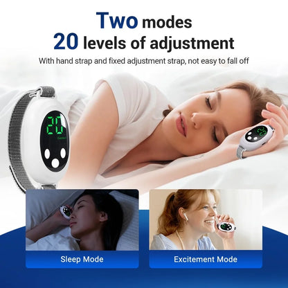 Handheld Sleep Aid Relaxation Device,Sleep Aid Device,Sleep Instrument | Two Modes Compact Handheld Relaxation Tool,Ems Pulse Stimulation USB Charging Artifact Hypnosis Machine,White