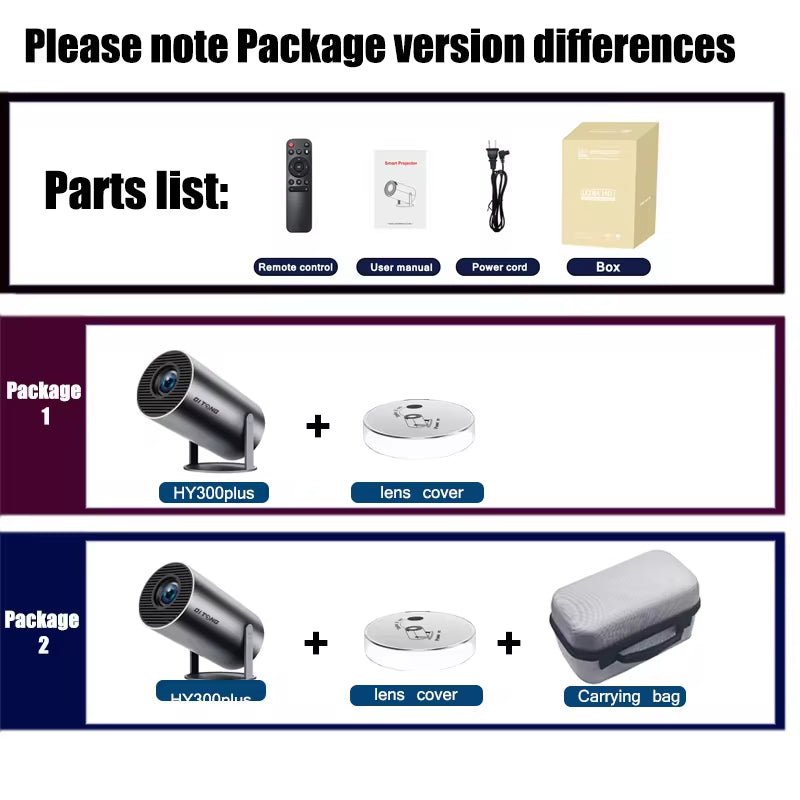  Home Theater Cinema ™  Mini Movie Projector HY300 Pro